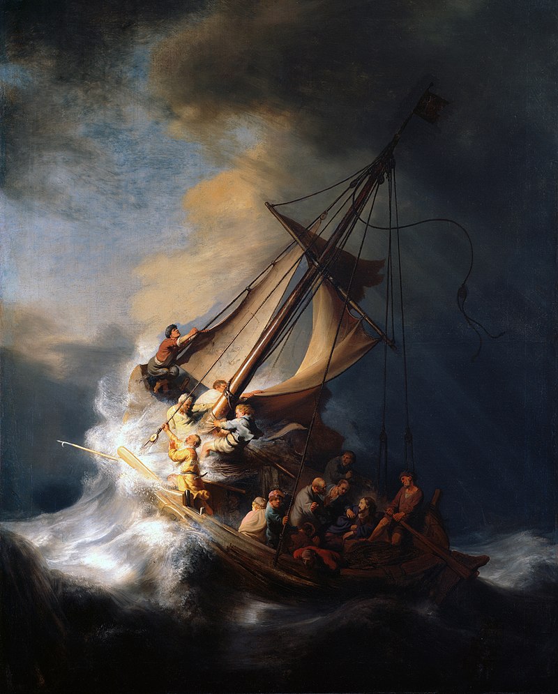 Rembrandt, storm op het meer Rembrandt, storm op het meer