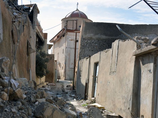 In Batnaya (Irak) leefden 850 christelijke gezinnen, tot aan de doortocht van IS © Kerk in Nood In Batnaya (Irak) leefden 850 christelijke gezinnen, tot aan de doortocht van IS © Kerk in Nood