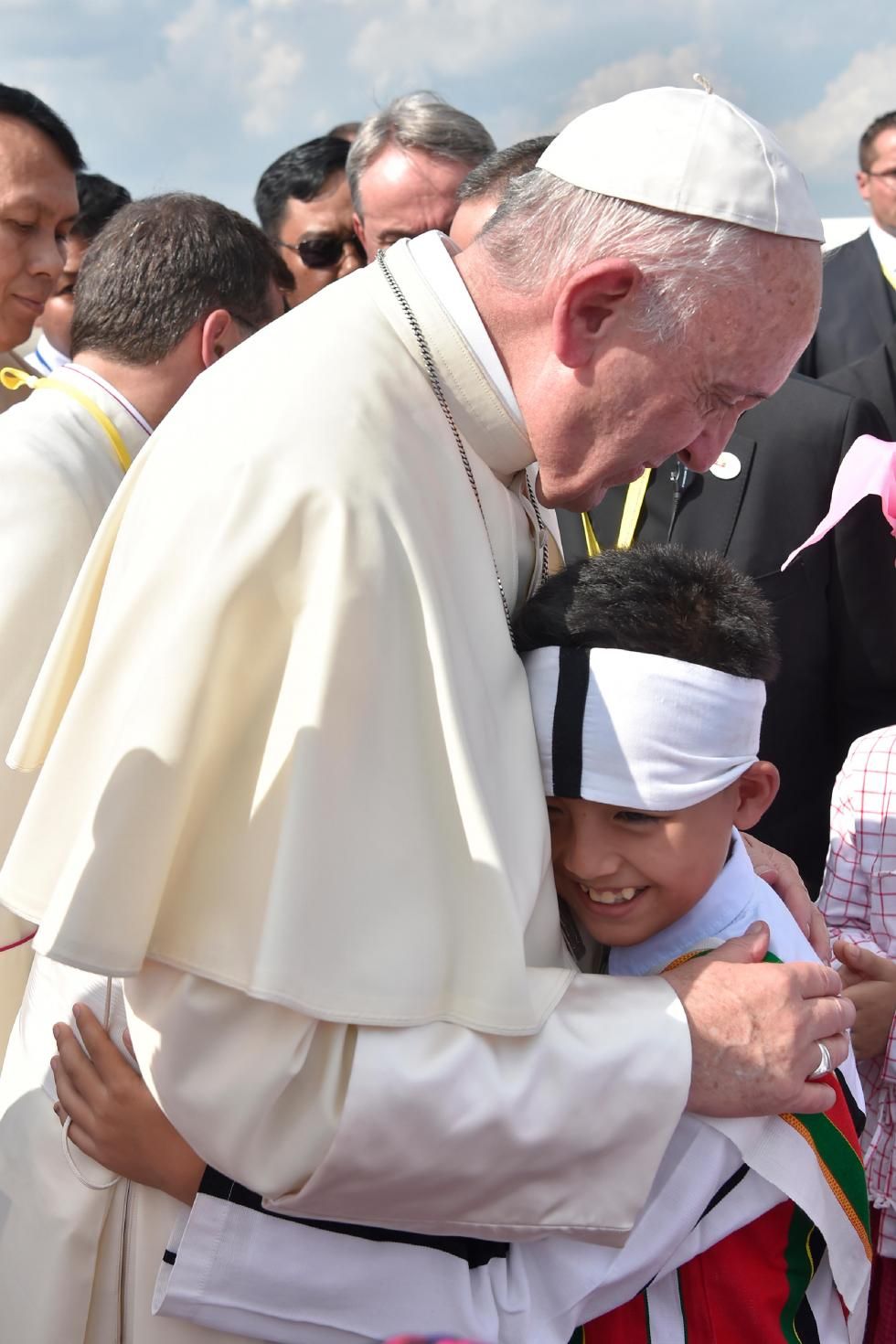 Franciscus tijdens de pausreis naar Azië, in het teken van de verzoening © OSR/SIR Franciscus tijdens de pausreis naar Azië, in het teken van de verzoening © OSR/SIR