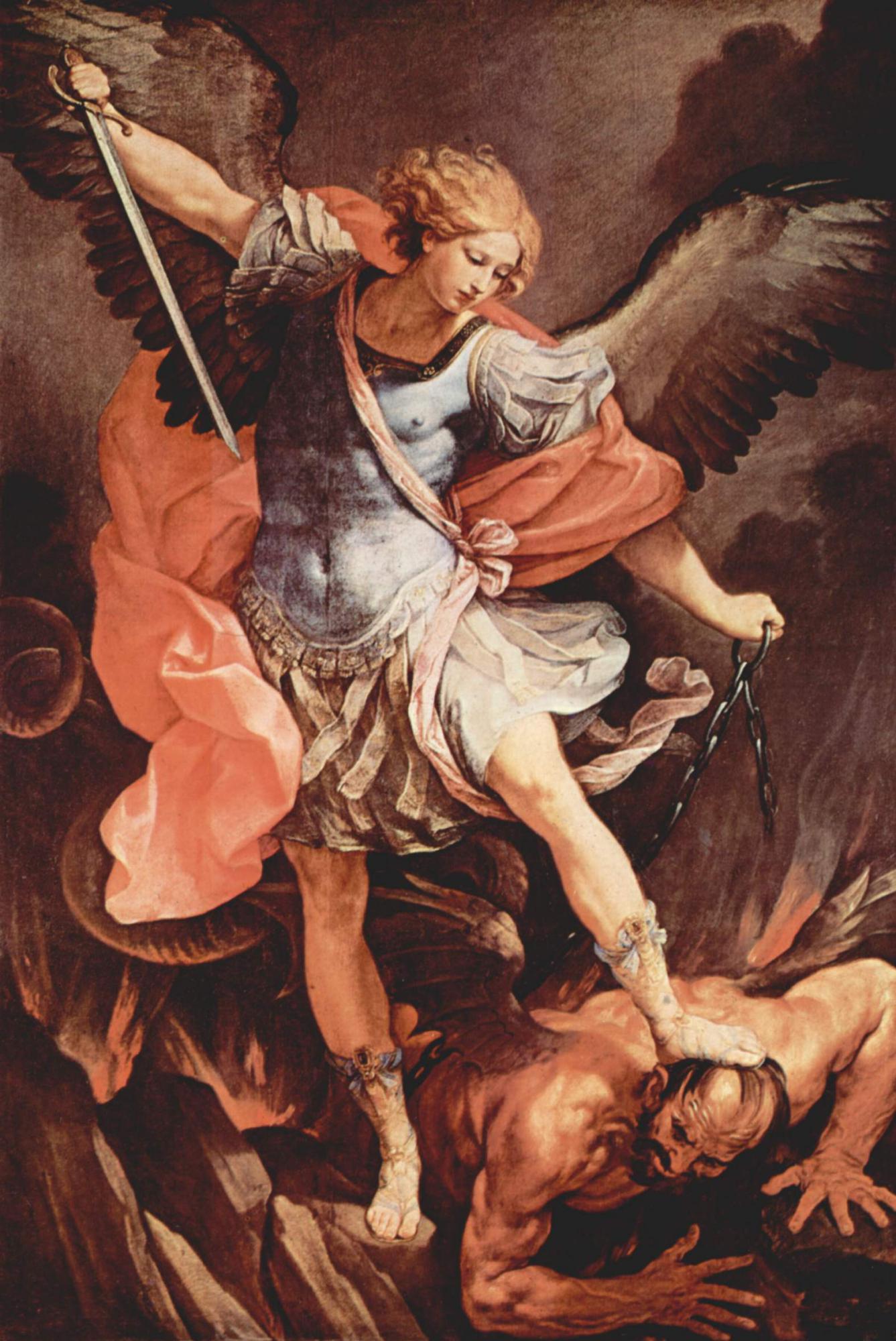 Aartsengel Michaël, Guido Reni ca. 1636 © The Yorck Project (2002) Wikimedia Aartsengel Michaël, Guido Reni ca. 1636 © The Yorck Project (2002) Wikimedia