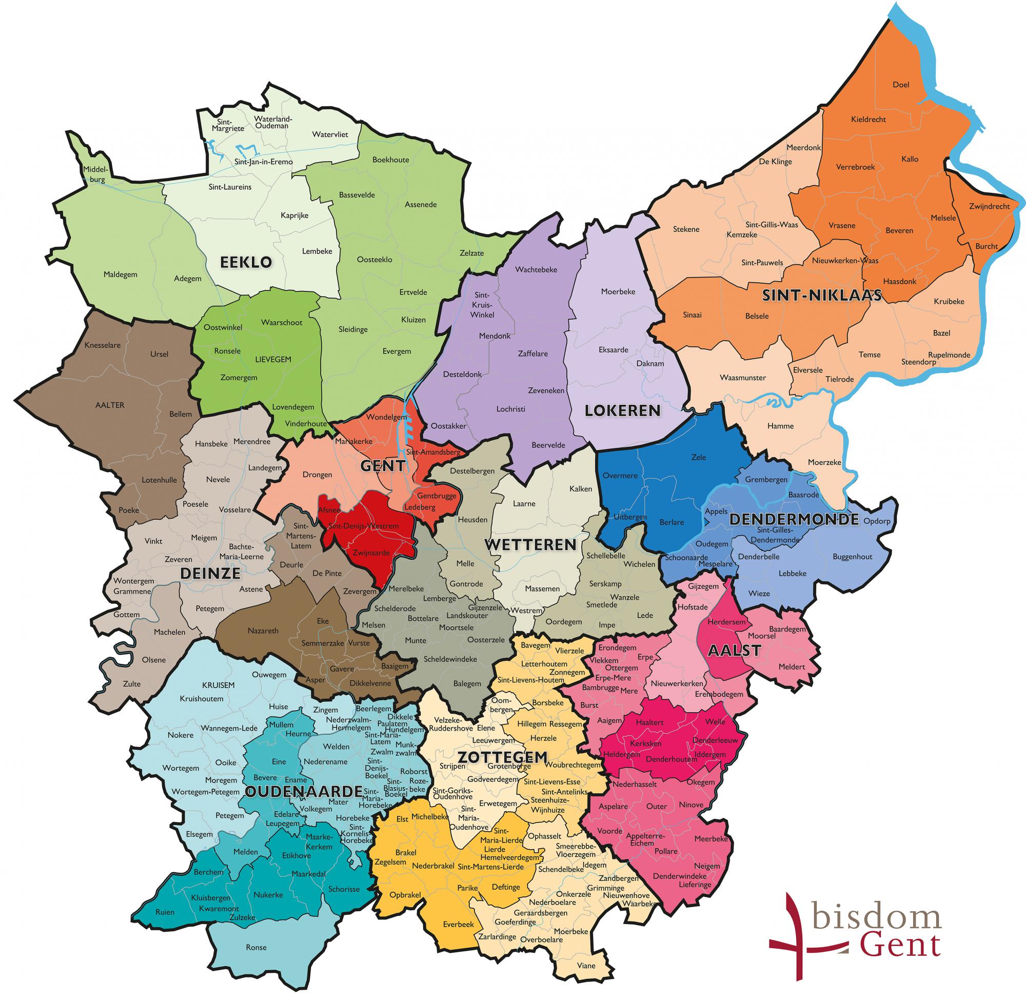 Bisdom Gent - dekenaten en nieuwe parochies © Bisdom Gent Bisdom Gent - dekenaten en nieuwe parochies © Bisdom Gent