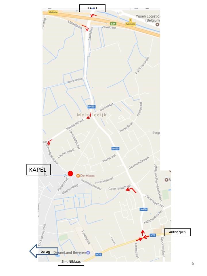Wegbeschrijving Kapel Van Gaverland Wegbeschrijving Kapel Van Gaverland