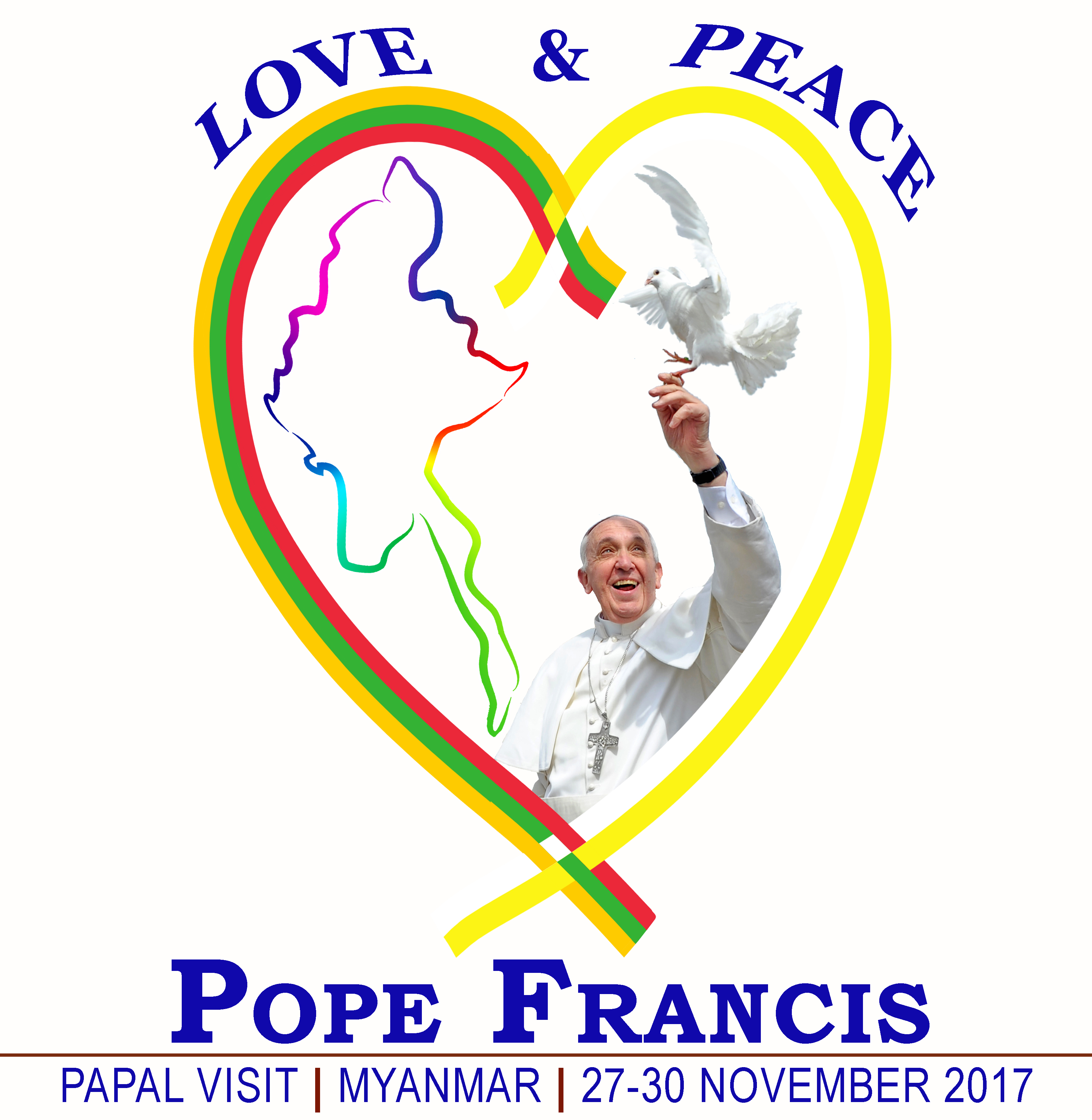 Het logo van de reis van paus Franciscus naar Myanmar © VIS Het logo van de reis van paus Franciscus naar Myanmar © VIS