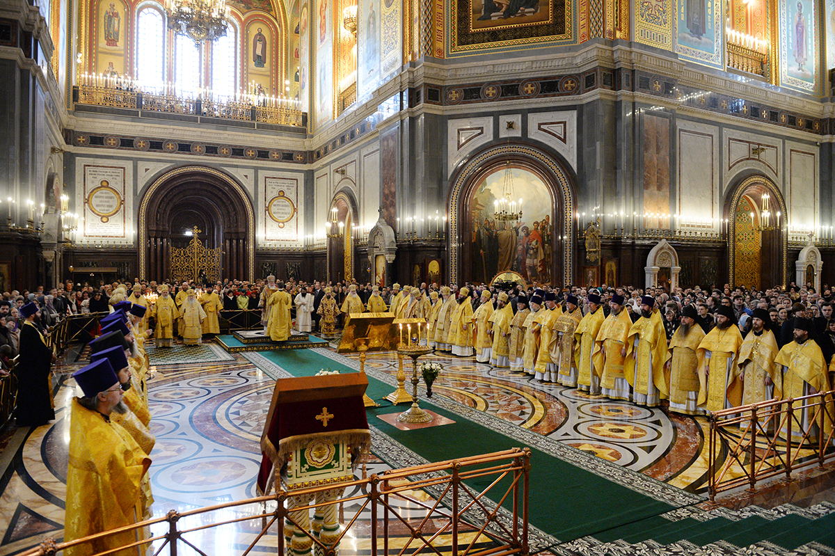 Heilige Liturgie in Moskou © ROC/Patriarchaat van Moskou Heilige Liturgie in Moskou © ROC/Patriarchaat van Moskou