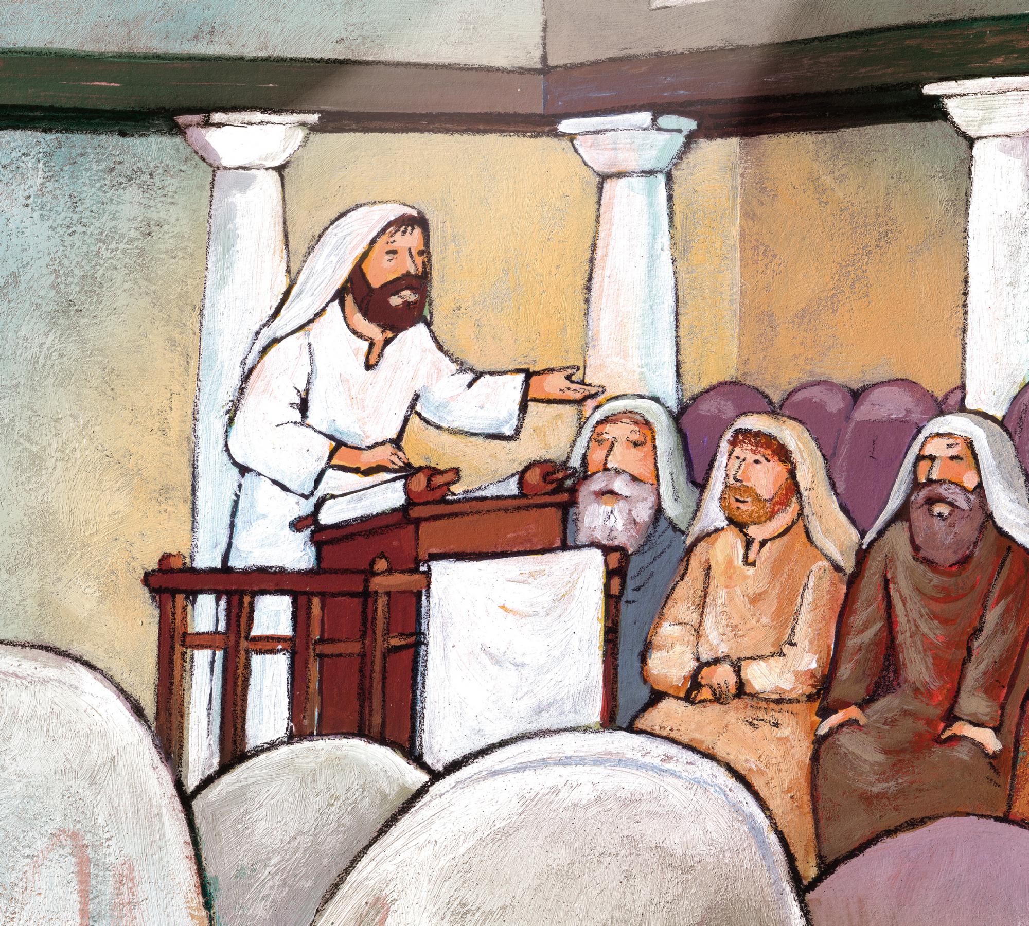 Jezus in de synagoge © Roel Ottow