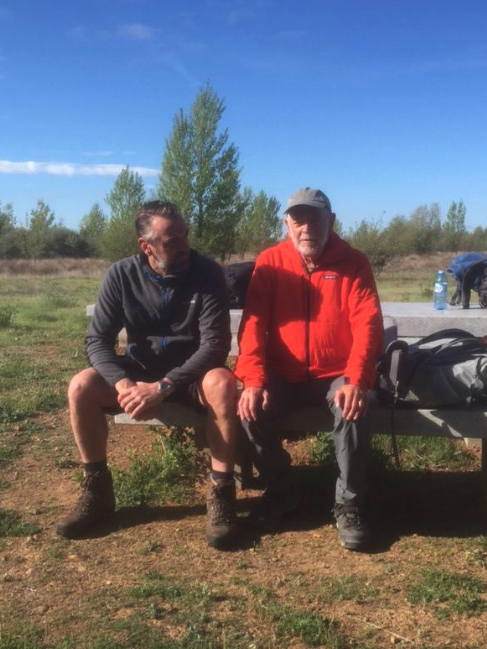 Wim Wes (age 84) to Compostela, son Tom Wes walking with him (briefly).