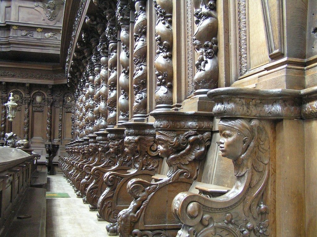Barokke koorbanken in de Sint-Jacobskerk van Antwerpen © TOPA Barokke koorbanken in de Sint-Jacobskerk van Antwerpen © TOPA