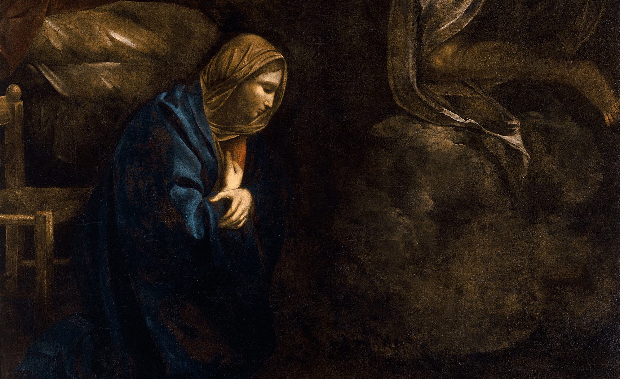 De Aankondiging (detail), Caravaggio © Musée des Beaux-Arts de Nancy / Wikimedia Commons De Aankondiging (detail), Caravaggio © Musée des Beaux-Arts de Nancy / Wikimedia Commons