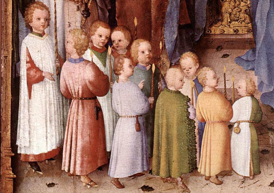 Kinderen vieren Lichtmis in de late middeleeuwen Kinderen vieren Lichtmis in de late middeleeuwen