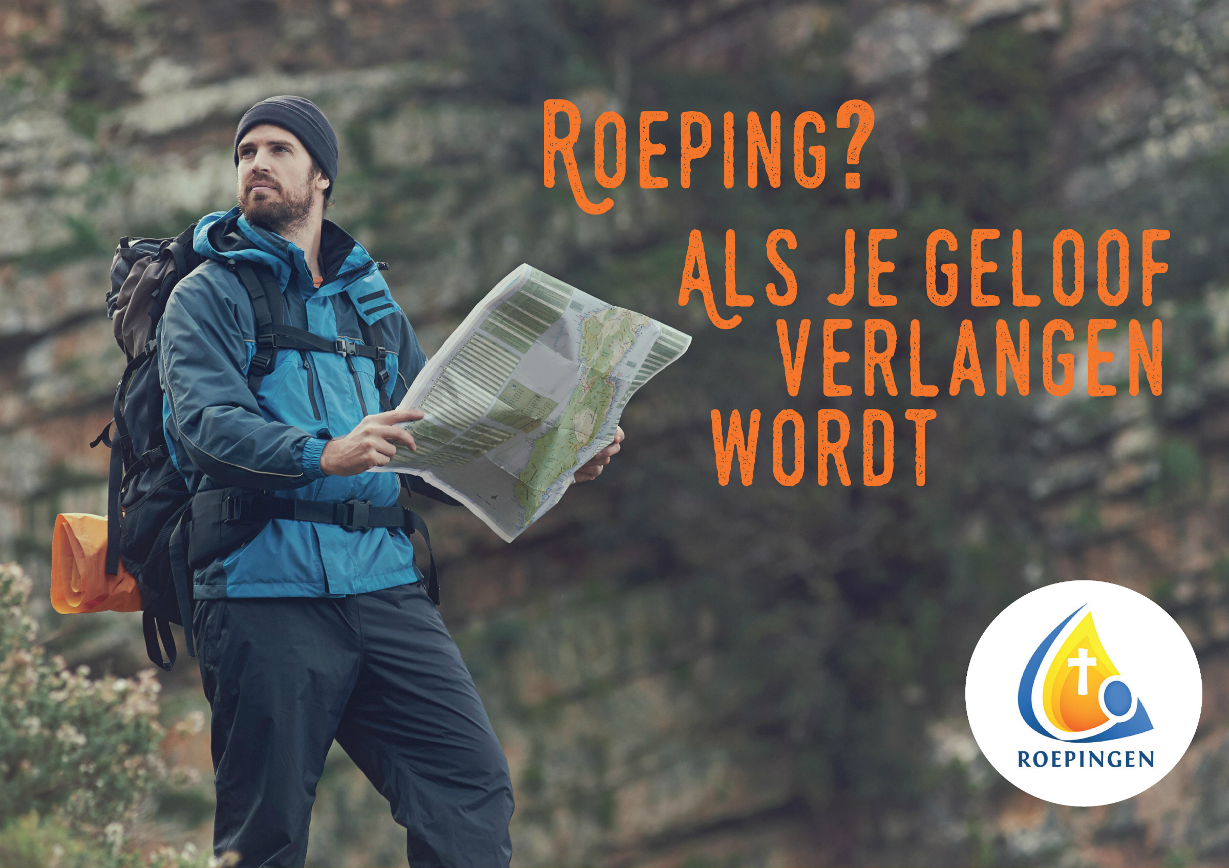 De trekker met de landkaart staat beeld voor de mens die op zijn levenstocht zoekt naar welke weg de Heer met hem of haar wil gaan. © Roepinginveelvoud.be De trekker met de landkaart staat beeld voor de mens die op zijn levenstocht zoekt naar welke weg de Heer met hem of haar wil gaan. © Roepinginveelvoud.be