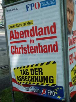 Affiche van de Oostenrijkse partij OVP © demokratiezentrum.org Affiche van de Oostenrijkse partij OVP © demokratiezentrum.org