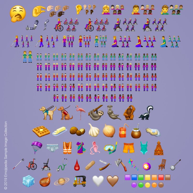 Alle nieuwe emoji's van Unicode voor 2019 op Apple. © Unicode Alle nieuwe emoji's van Unicode voor 2019 op Apple. © Unicode