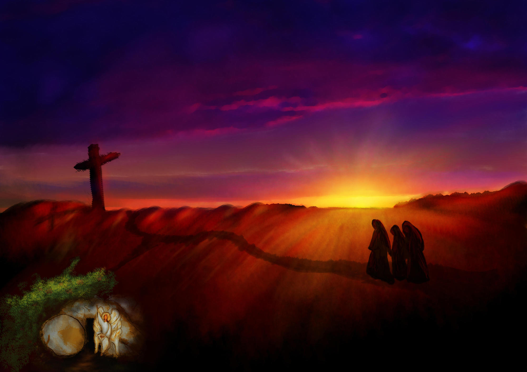 Wees niet bang, want Jezus die gekruisigd is, is niet hier, Hij is tot leven gewekt’ © Thoom Wees niet bang, want Jezus die gekruisigd is, is niet hier, Hij is tot leven gewekt’ © Thoom