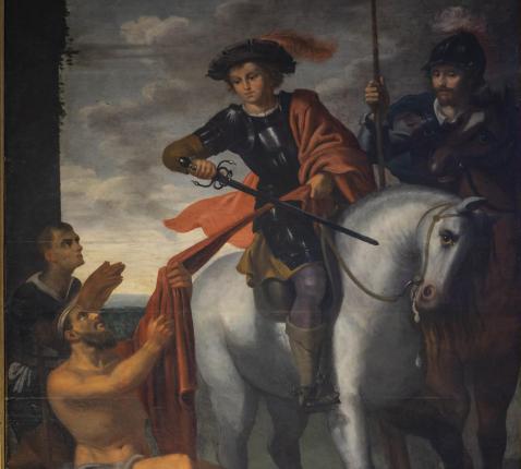 Sint-Martinus van Tours, kopie naar het werk van Antoon Van Dyck in de Kerk van Zaventem (1621), Sint-Martinuskerk, 18de eeuw © Kleopas