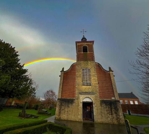 Sint Martinus met regenboog © Chris De Groote