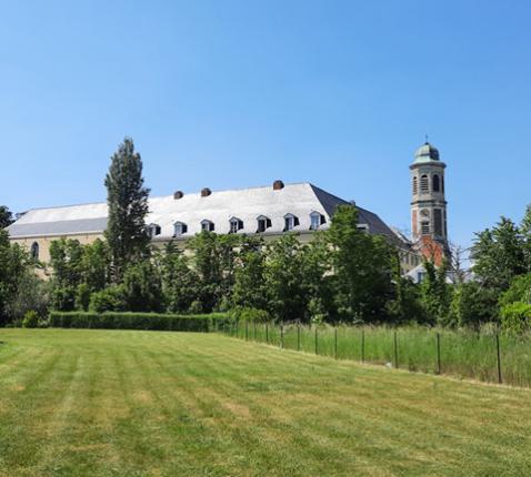 Oude Abdij + kerktoren Drongen © Gisèle Daenekindt