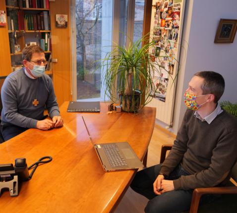 Bisschop Lode in gesprek met Wim Vervaeck © Michiel Van Mulders