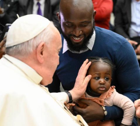 Paus Franciscus tijdens de algemene audiëntie van woensdag 15 februari 2023 © VaticanMedia