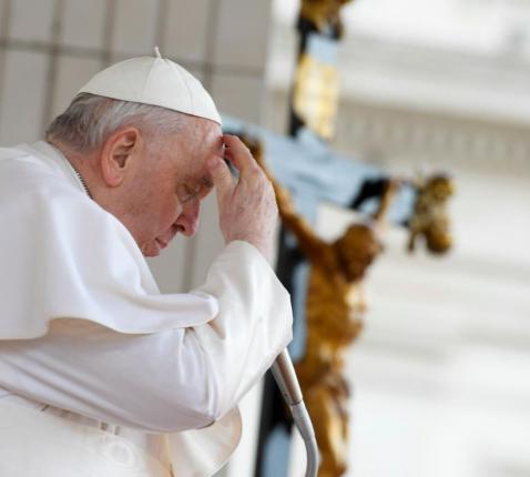 Paus Franciscus tijdens de algemene audiëntie van woensdag 8 maart 2023 © VaticanMedia
