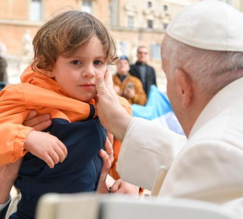 Paus Franciscus tijdens de algemene audiëntie van woensdag 29 maart 2023 © VaticanMedia