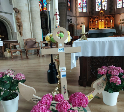 Het anker in de kerk van Herzele 