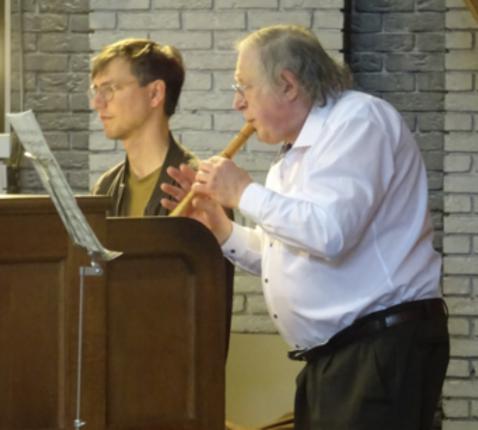 Gilbert Schyvens en Tom Van Der Plas spelen een sonate van Händel, 3 mei 2026 © Marjo Perry