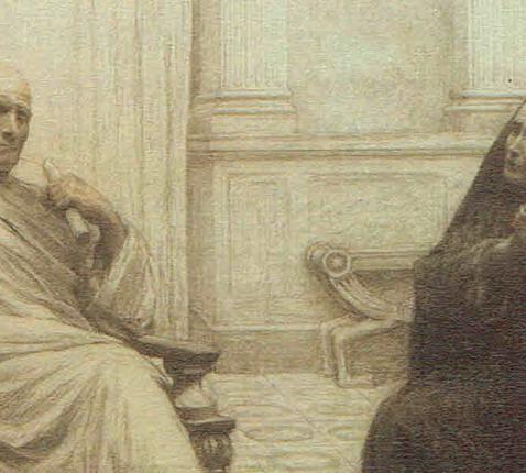 De macht van de rechter en de kracht van de weduwe © Eugène Burnand (1850-1921) - Zwitserland