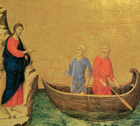 Roeping van de apostelen Petrus en Andreas. Duccio di Buoninsegna, National Gallery of Art, Washington DC  © C. Leterme