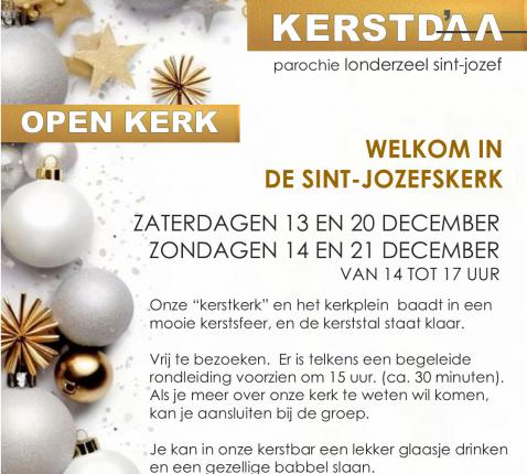 13, 14, 20 en 21 december - Open Kerk 