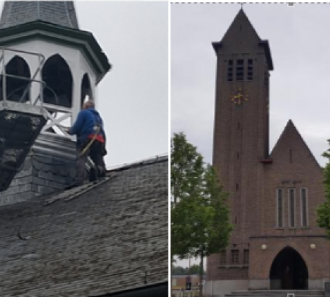 Aalter Brug en St-Maria-Aalter © Servaas Van Maldergem (collage)