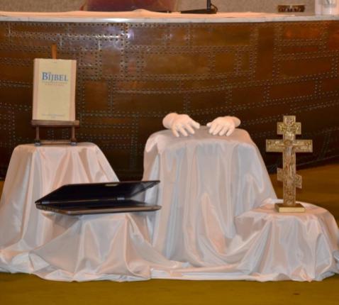 Symbolisering van de vier werkgroepen van een pastorale eenheid © Hans van Hove