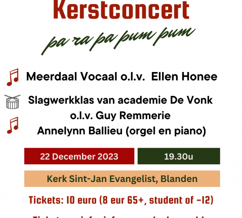 Kersconcert Meerdaal Vocaal "Pa ra pa pum pum" © Meerdaal Vocaal