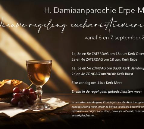 Vieringenschema vanaf september 2025 