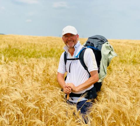 Bart op een foto eind juni, toen hij een maand onderweg was. © RV