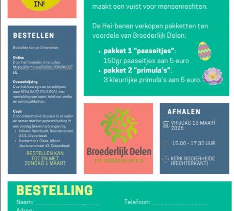 Zet je Hei-benen in ! Broederlijk delen 