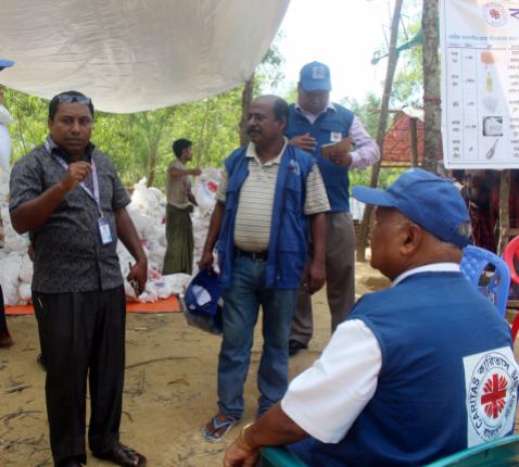 Hulpverlening van Caritas aan Rohingya-vluchtelingen in Bangladesch  © Caritas Internationalis