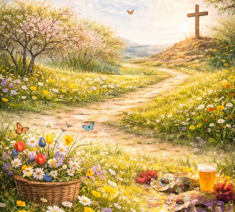 Lente en veertigdagentijd © Beeld gemaakt met ChatGPT