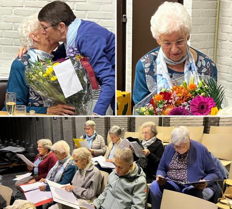 Yvonne in de bloemen gezet © Dirk Bellens