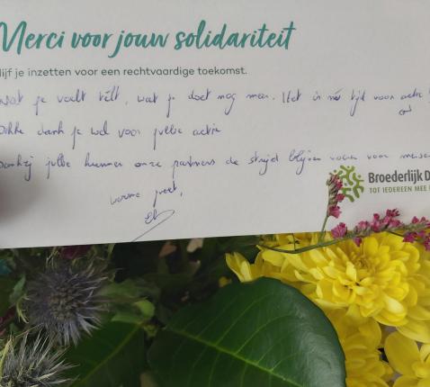 Een dankjewel namens Broederlijk Delen © -