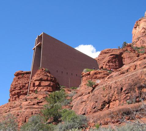 De kapel van het Heilig Kruis in Arizona. © https://commons.wikimedia.org/w/index.php?curid=287653