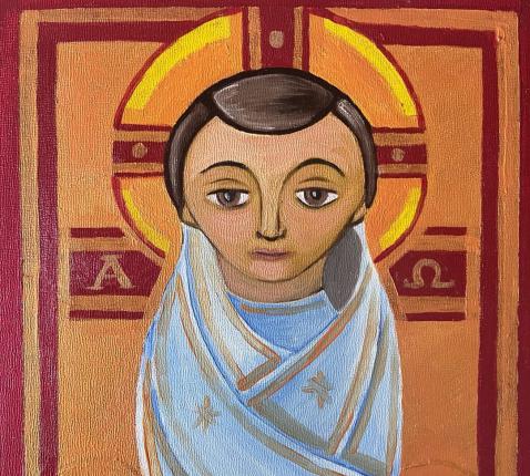 Het kleine Jezuskind, icoon Francis Akkara 