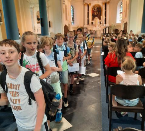 Schoolviering voor de leerlingen van de Sint-Joris-school 
