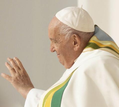 Gebedskaart bij het overlijden van paus Franciscus 