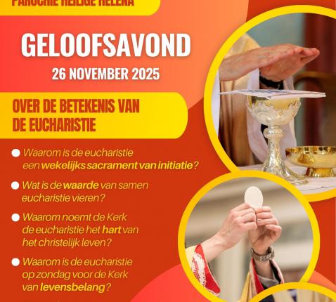 Geloofsavond over de Eucharistie © Parochie Heilige Helena