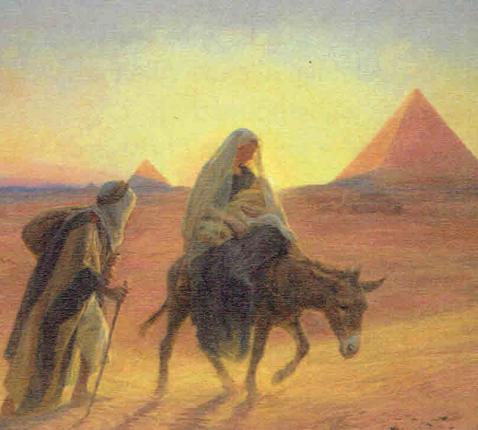 Heilige Familie - Vlucht naar Egypte met piramiden - zondag 28 december 2025 © Eugène Girardet