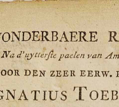 Een wonderbaere reyze © Bibliotheek Grootseminarie