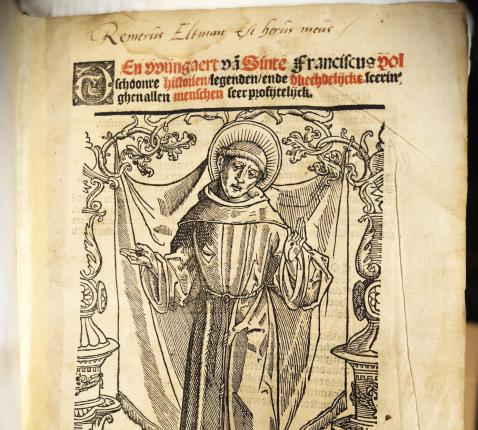 Titelpagina met Franciscus van Assisi © Bibliotheek Grootseminarie