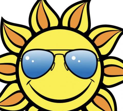 Zon met zonnebril © Vectorportal.com