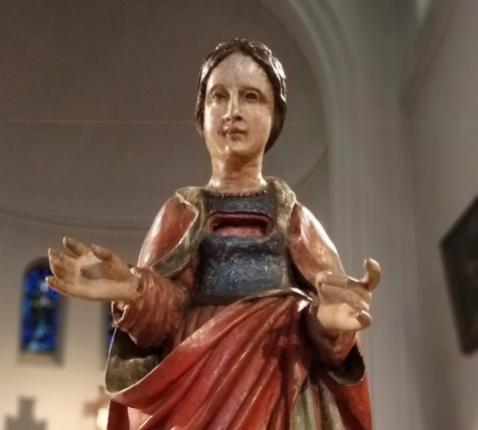 Beeld van de Heilige Agatha, 15de eeuw, Agatha-Kerk © Kleopas