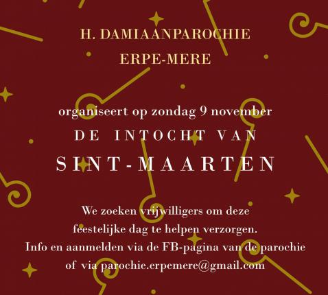 Vrijwilligers gezocht voor de intocht van Sint-Maarten 